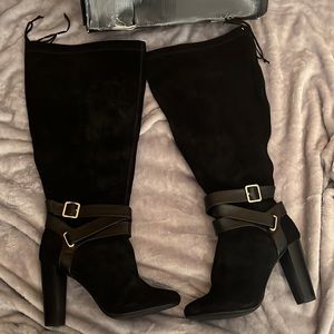 Torrid Tall Black Soft Leather Boots size 10